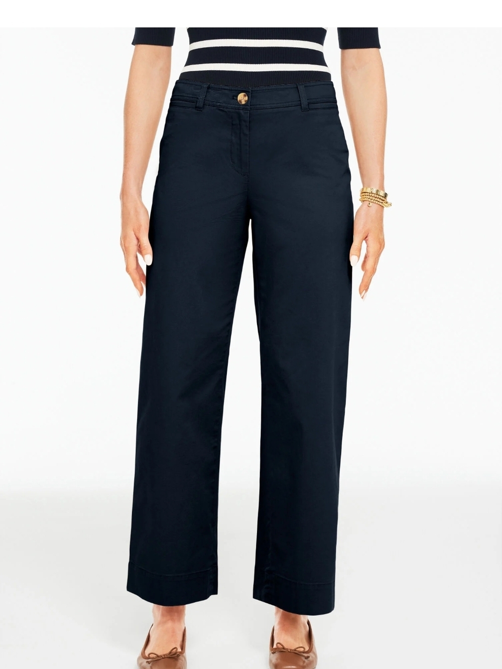 Talbots Wide Ankle Heritage Twill Pants